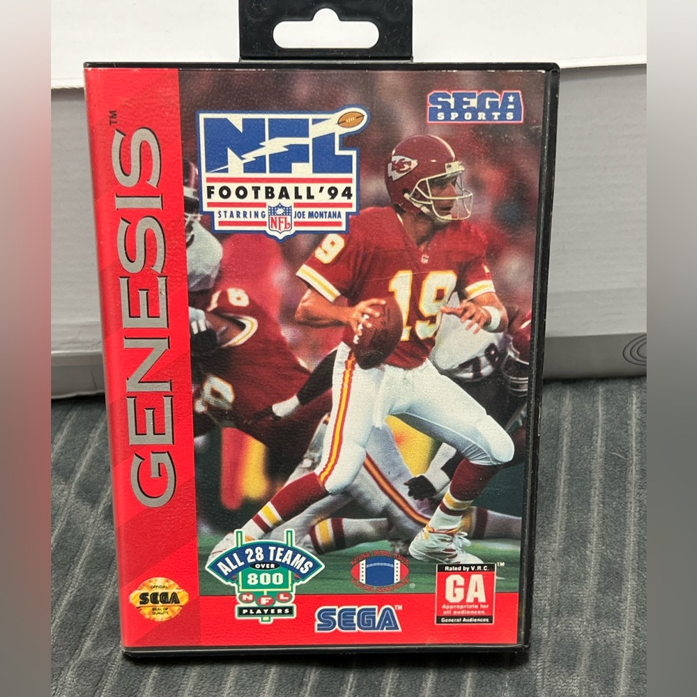 NFL Football '94 Starring Joe Montana (Sega Genesis, 1993) Complete W Manual CIB